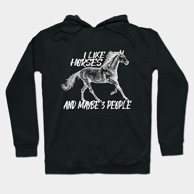 i like horses and maybe 3 people Hoodie by Choukri Store